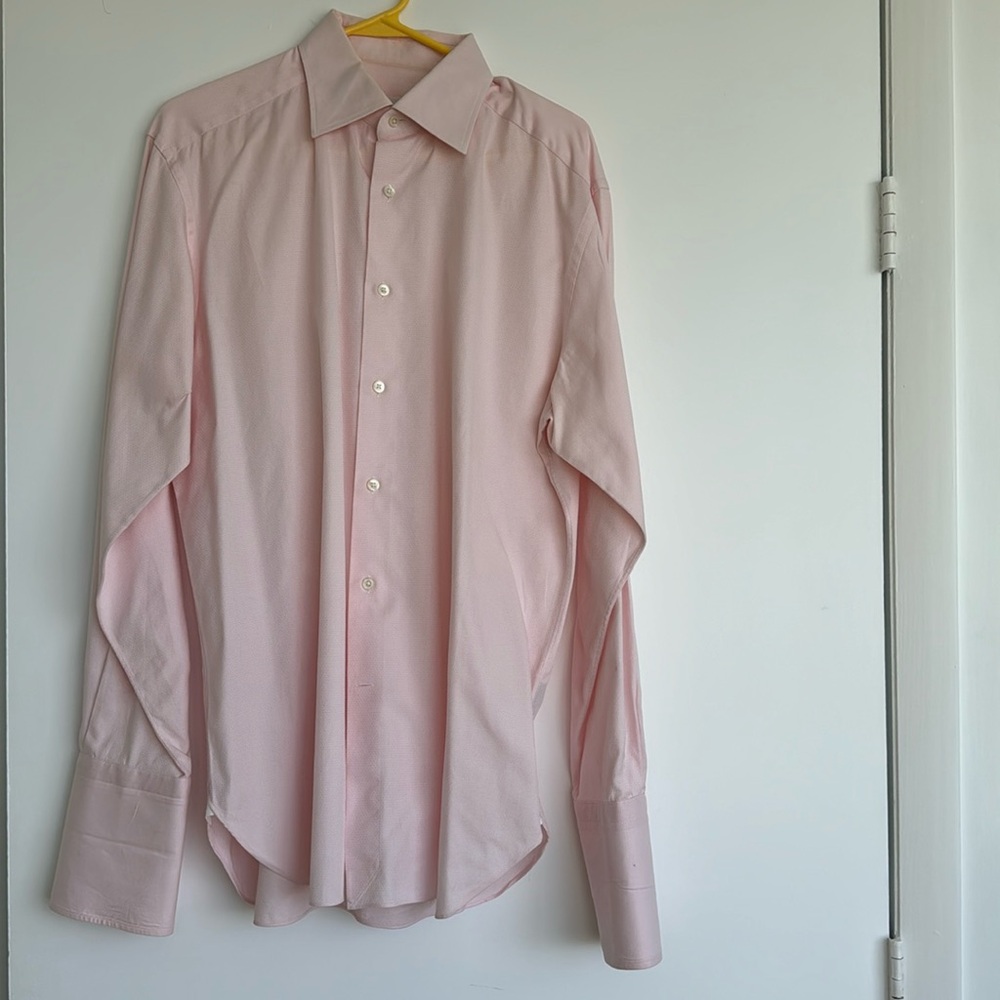 ERMENEGILDO ZEGNA DRESS SHIRT IN SIZE 41/16 IN COMFORT FIT IN GOOD CONDITION